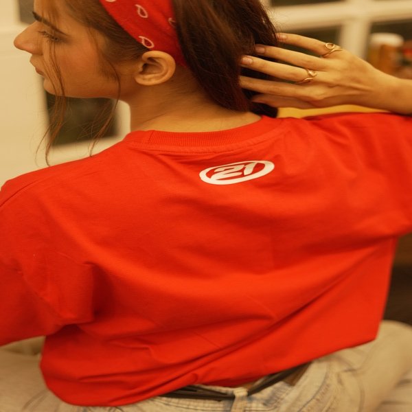 XXIBCE STATEMENT UNISEX OVERSIZED T-SHIRT RED