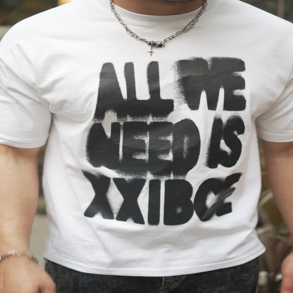 XXIBCE STATEMENT UNISEX OVERSIZED T-SHIRT WHITE