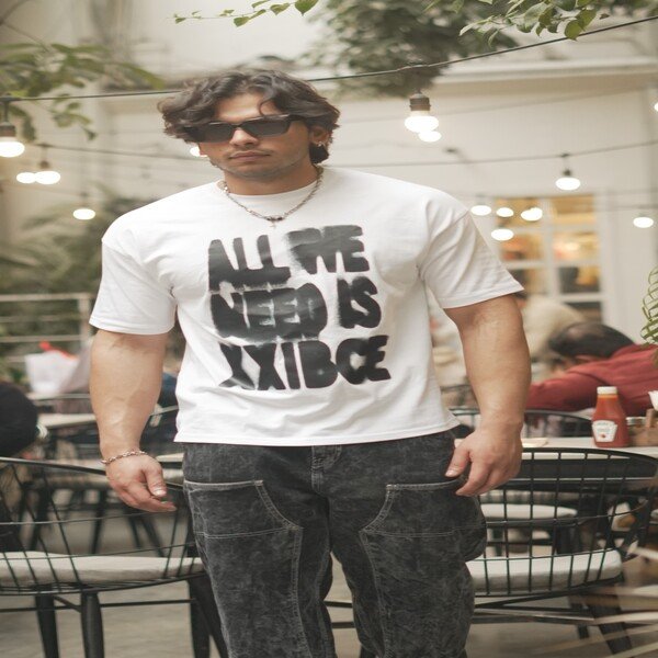 XXIBCE STATEMENT UNISEX OVERSIZED T-SHIRT WHITE